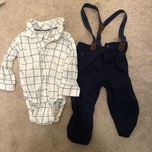 Carters outfit with suspenders